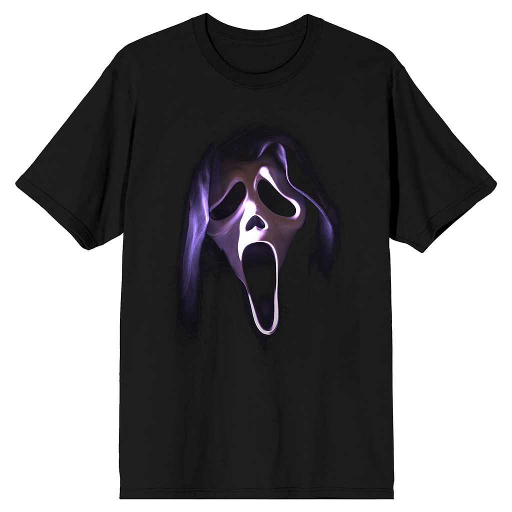 キャラクター 白色 ホワイト Tシャツ 黒色 ブラック 【 LICENSED CHARACTER GHOSTFACE WHITE MASK IN HOOD TEE / BLACK 】 メンズファッション トップス カットソー