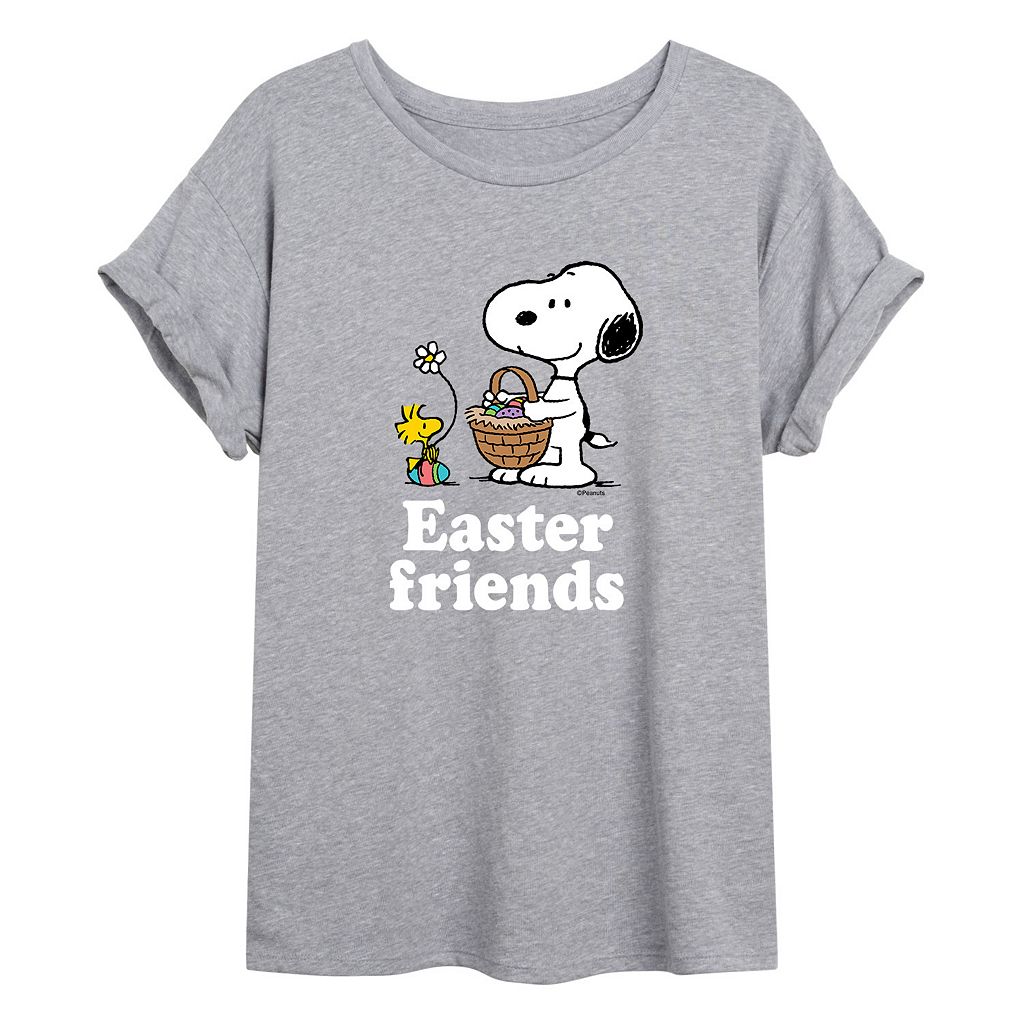 【★百貨店SALE★6/11夜夜中2時迄】文字記号 プルオーバー 薄墨色 薄墨色 【 LICENSED CHARACTER PEANUTS EASTER FLOWY TEE / GREY 】 キッズ もの言う花 マタニティ トップス カットソー