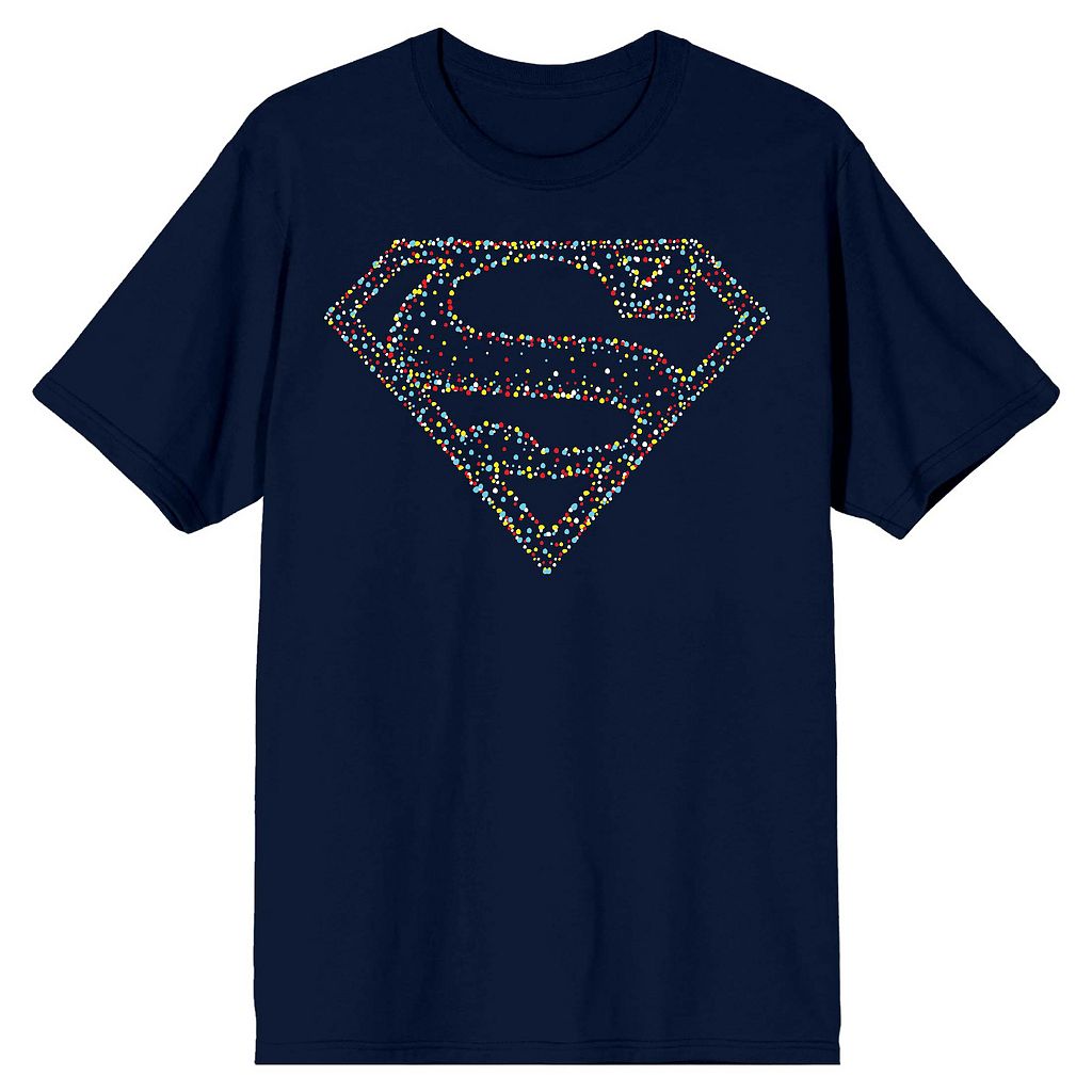 キャラクター 銀色 スチール ロゴ Tシャツ 青色 ブルー 【 LICENSED CHARACTER SUPERMAN MAN OF STEEL LOGO TEE / BLUE 】 メンズファッション トップス カットソー