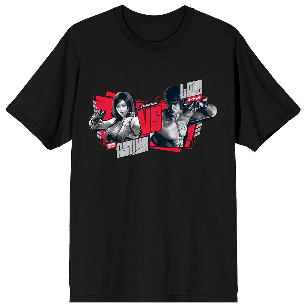 キャラクター Tシャツ 黒色 ブラック 【 LICENSED CHARACTER TEKKEN ASUKA VS LAW TEE / BLACK 】 メンズファッション トップス カットソー