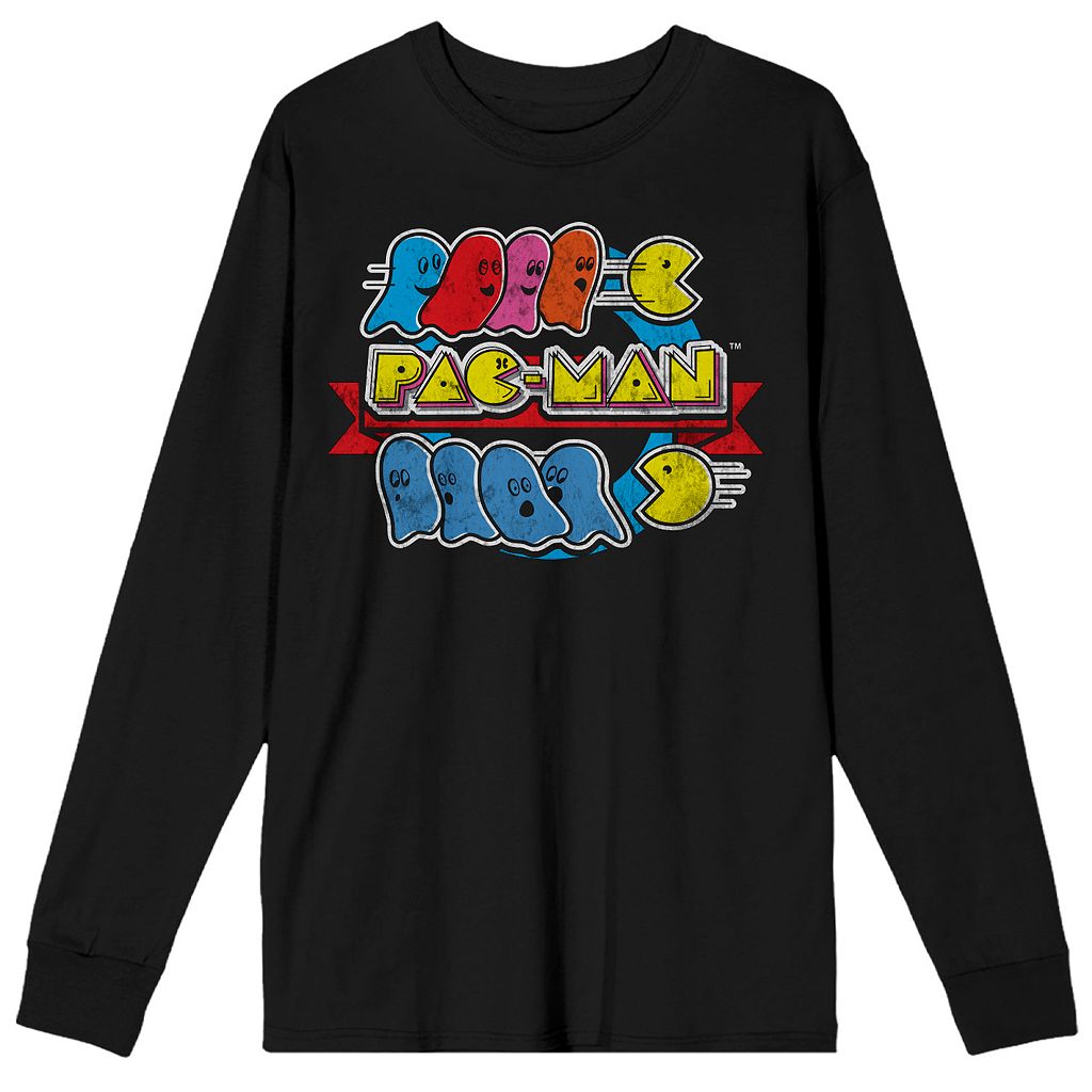 【★百貨店SALE★6/11真夜中2時迄】文字記号 ティーシャツ 黒いこと 黒いこと 【 LICENSED CHARACTER PAC-MAN TEE / BLACK 】 メンズ流行り物 トップス カットソー
