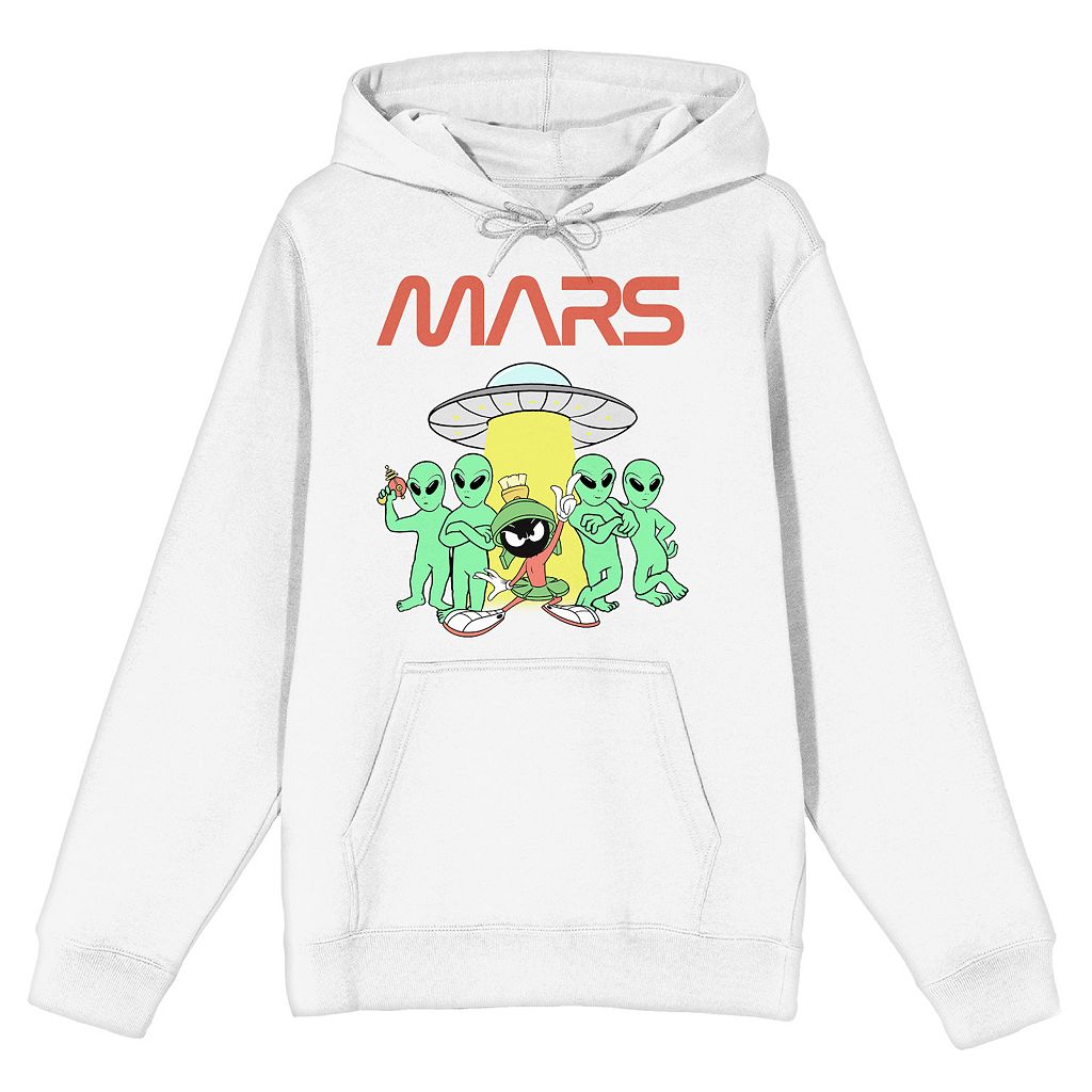 キャラクター フーディー パーカー 白色 ホワイト 【 LICENSED CHARACTER LOONEY TUNES MARVIN HOODIE / WHITE 】 メンズファッション トップス スウェット トレーナー