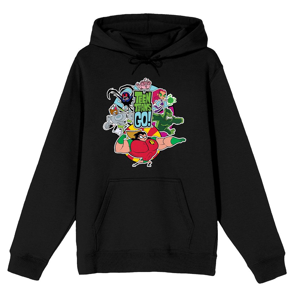 キャラクター タイタンズ フーディー パーカー 黒色 ブラック 【 LICENSED CHARACTER TEEN TITANS GO TO THE MOVIES HOODIE / BLACK 】 メンズファッション トップス スウェット トレーナー