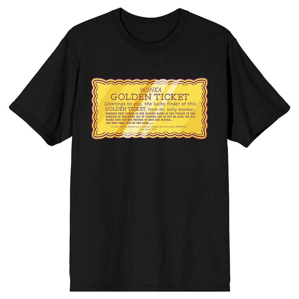 キャラクター Tシャツ 黒色 ブラック 【 LICENSED CHARACTER WILLY WONKA GOLDEN TICKET TEE / BLACK 】 メンズファッション トップス カットソー