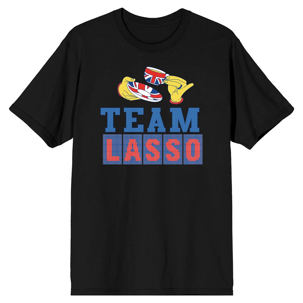 キャラクター チーム Tシャツ 黒色 ブラック 【 LICENSED CHARACTER TED LASSO TEAM TEA TEE / BLACK 】 メンズファッション トップス カットソー