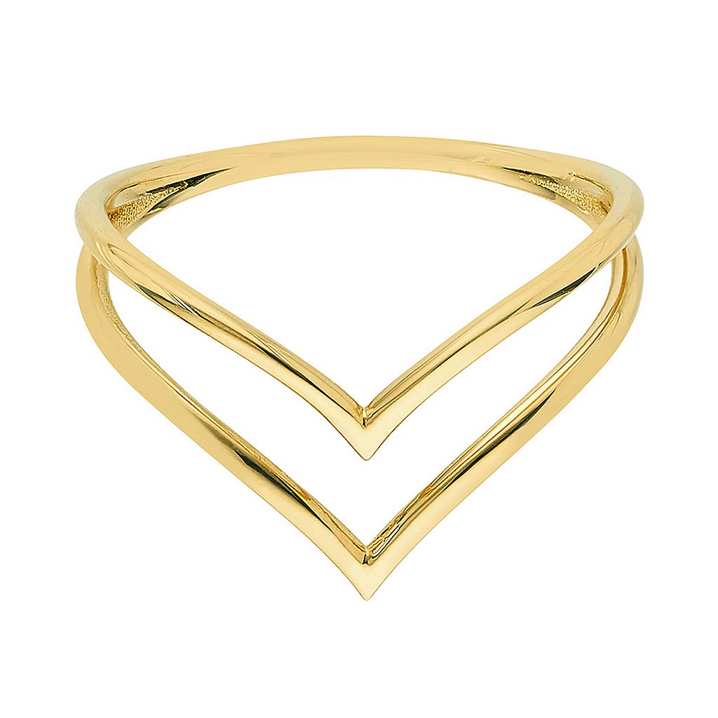 ゴールド 【 UNBRANDED 14K GOLD DOUBLE CHEVRON RING / 14K GOLD 】 ジュエリー アクセサリー レディースジュエリー 指輪 リング｜スニケス
