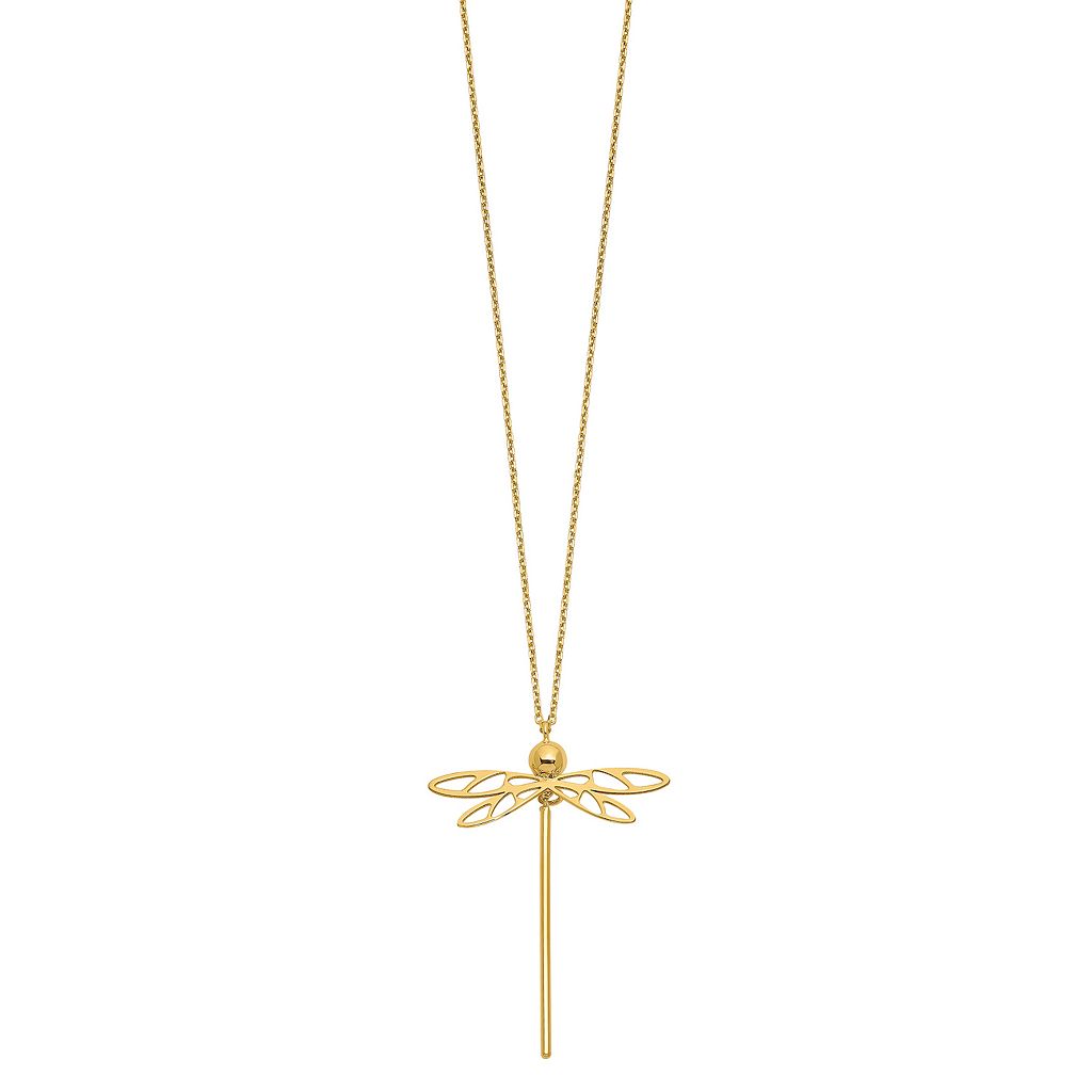 ゴールド ドラゴンフライ ネックレス 【 UNBRANDED POLISHED 14K GOLD DRAGONFLY NECKLACE / 14K GOLD 】 ジュエリー アクセサリー レディースジュエリー ペンダント