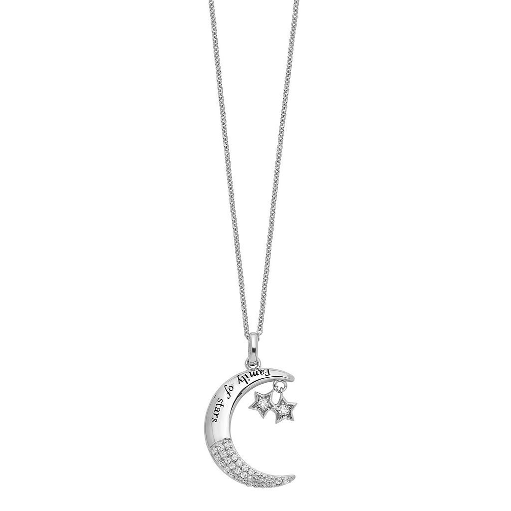 銀色 シルバー スターズ ネックレス 【 SENTIMENTAL EXPRESSIONS STERLING SILVER CUBIC ZIRCONIA ANTIQUED FAMILY OF STARS NECKLACE / STERLING SILVER 】 ジュエリー アクセサリー レディースジュエリー ペンダント