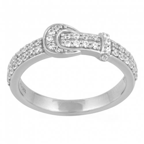 オーラ 銀色 シルバー ダイヤモンド バックル T.W. 【 ROYAL AURA STERLING SILVER 3/8 CARAT DIAMOND BUCKLE RING / 】 ジュエリー アクセサリー レディースジュエリー 指輪 リング