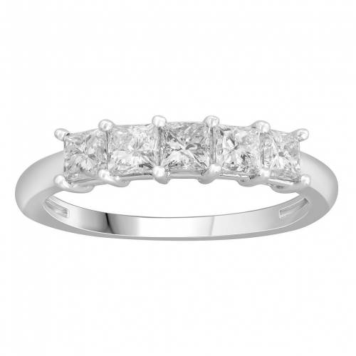 プラチナム ダイヤモンド T.W. 【 UNBRANDED PLATINUM 1 CARAT DIAMOND 5-STONE ANNIVERSARY BAND / 】 ジュエリー アクセサリー レディースジュエリー 指輪 リング