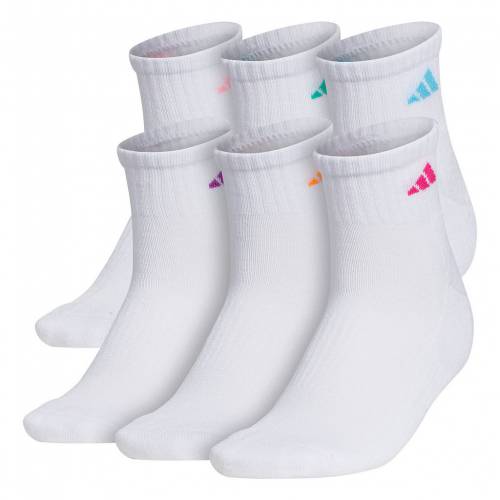 アディダス 靴下 白み 白妙 Adidas 6pack Athletic Quarter Length Socks White Blackfishmarine Com