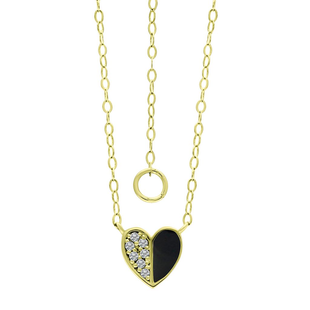 銀色 シルバー ネックレス & 【 ALEURE PRECIOSO STERLING SILVER ENAMEL CUBIC ZIRCONIA HEART NECKLACE / 】 ジュエリー アクセサリー レディースジュエリー ペンダント 18,542円