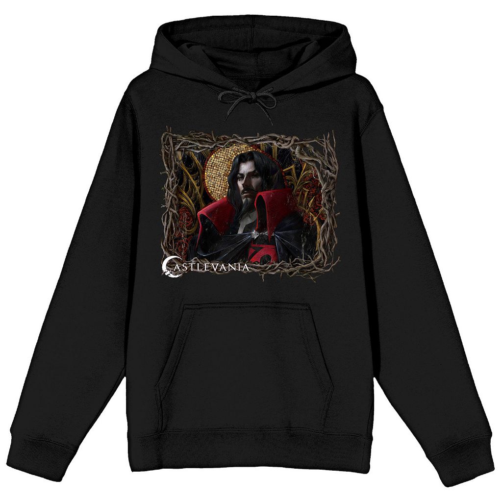 キャラクター ロゴ フーディー パーカー 黒色 ブラック 【 LICENSED CHARACTER CASTLEVANIA LOGO HOODIE / BLACK 】 メンズファッション トップス スウェット トレーナー