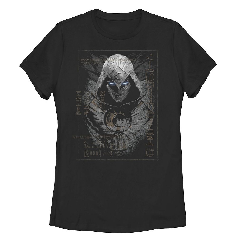 【★Fashion THE SALE★7/12午前10時迄】キャラクター グラフィック Tシャツ 黒色 ブラック 【 LICENSED CHARACTER MARVEL MOON KNIGHT ANCIENT GLYPHS HEADSHOT GRAPHIC TEE / BLACK 】 キッズ ベビー マタニティ トップス カットソー画像