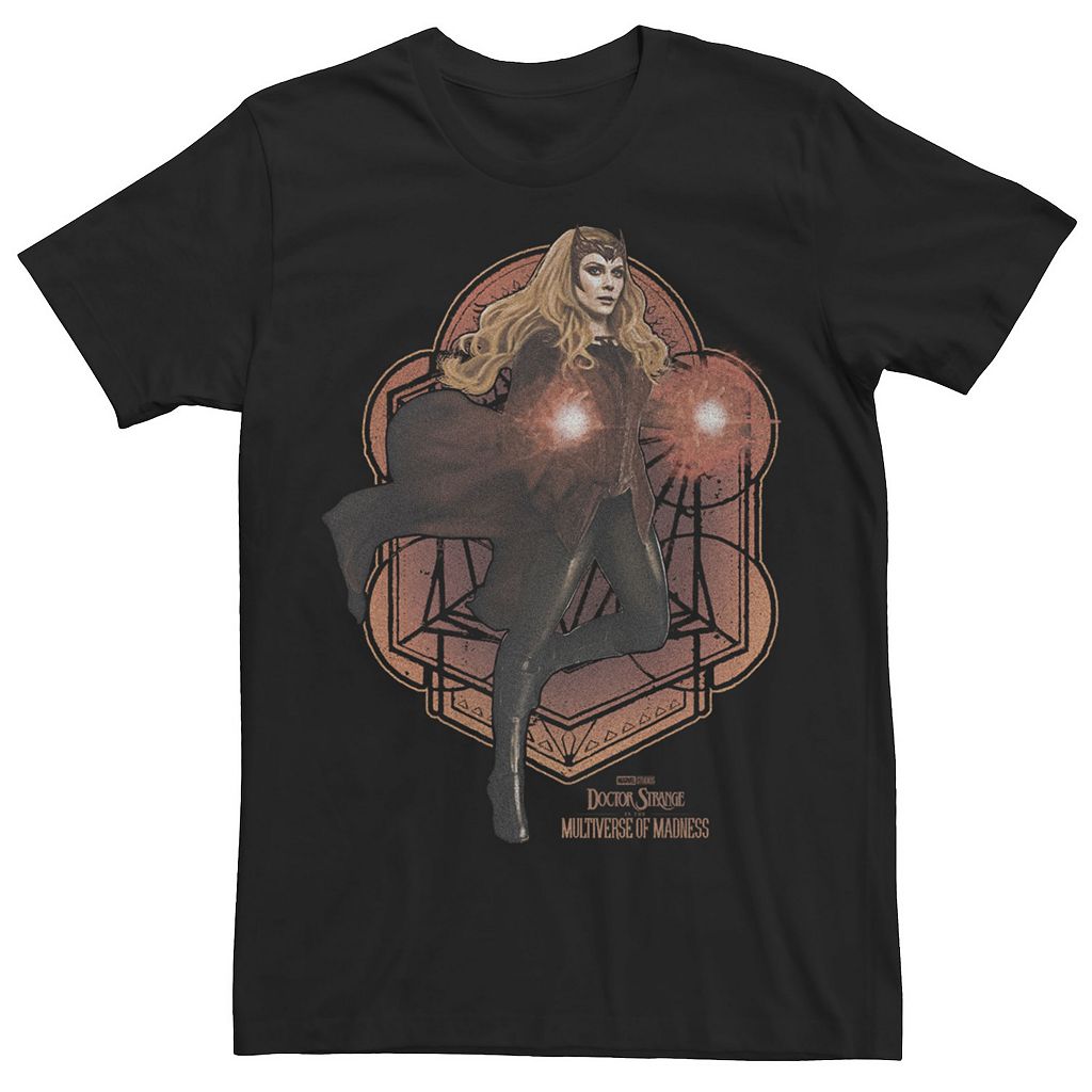 キャラクター ドクター Tシャツ 黒色 ブラック 【 LICENSED CHARACTER MARVEL DOCTOR STRANGE MOVIE 2 WANDA MANDALA POSE SEAL TEE / BLACK 】 メンズファッション トップス カットソー