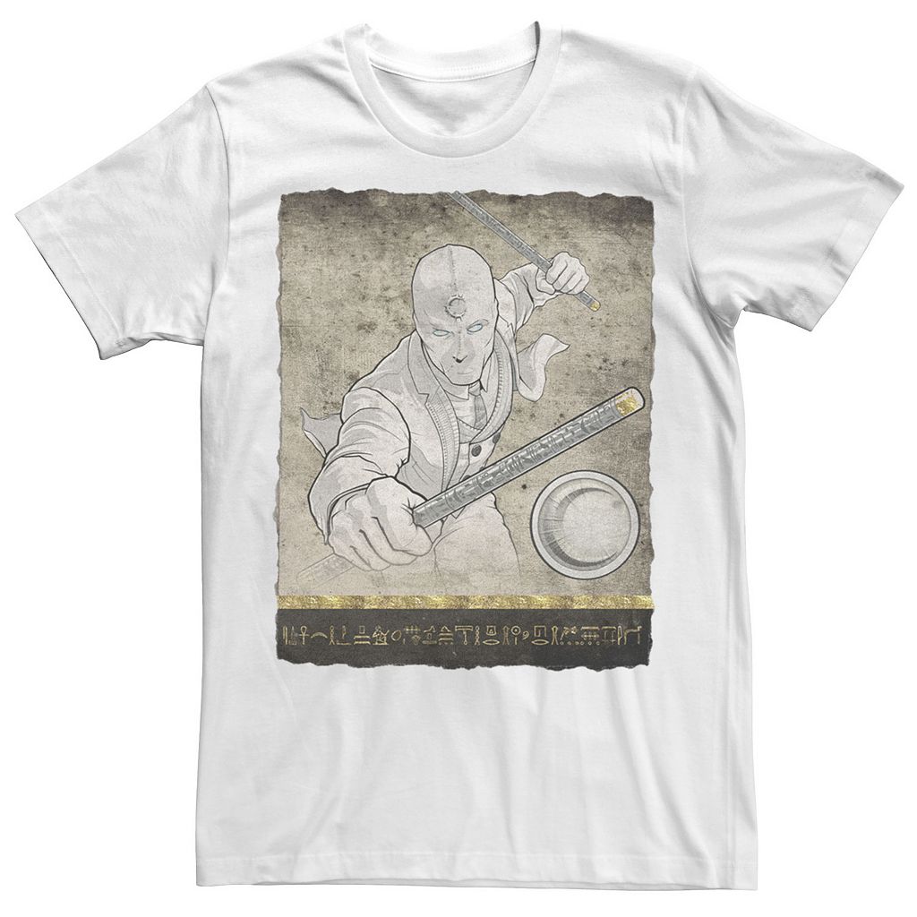 キャラクター Tシャツ 白色 ホワイト 【 LICENSED CHARACTER MARVEL MOON KNIGHT MR SCROLL FRAGMENT TEE / WHITE 】 メンズファッション トップス カットソー