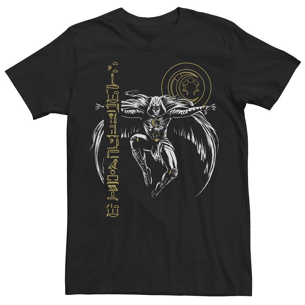 キャラクター Tシャツ 黒色 ブラック 【 LICENSED CHARACTER MARVEL MOON KNIGHT GLIPH LIFT TEE / BLACK 】 メンズファッション トップス カットソー