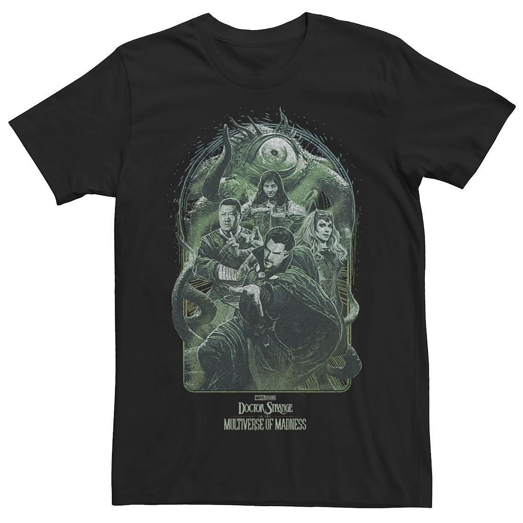 キャラクター ドクター Tシャツ 黒色 ブラック 【 LICENSED CHARACTER MARVEL DOCTOR STRANGE MOVIE 2 GROUPSHOT TEE / BLACK 】 メンズファッション トップス カットソー