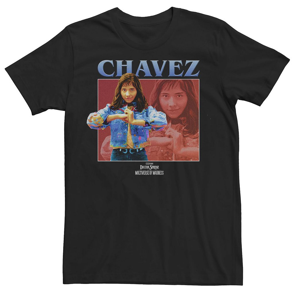 キャラクター ドクター Tシャツ 黒色 ブラック 【 LICENSED CHARACTER MARVEL DOCTOR STRANGE MOVIE 2 AMERICA CHAVEZ SQUARE POSE TEE / BLACK 】 メンズファッション トップス カットソー