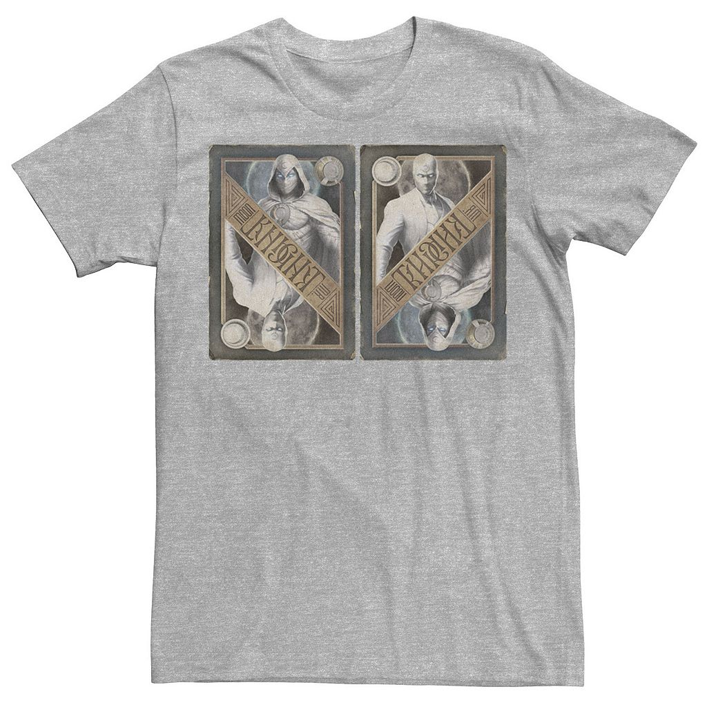 キャラクター Tシャツ ヘザー 【 LICENSED CHARACTER MARVEL MOON KNIGHT PLAYING CARD SIDE BY TEE / ATHLETIC HEATHER 】 メンズファッション トップス カットソー