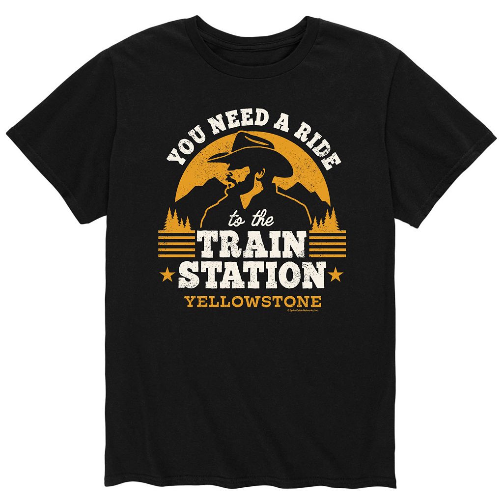 キャラクター Tシャツ 【 LICENSED CHARACTER YELLOWSTONE TRAIN STATION TEE / 】 メンズファッション トップス カットソー