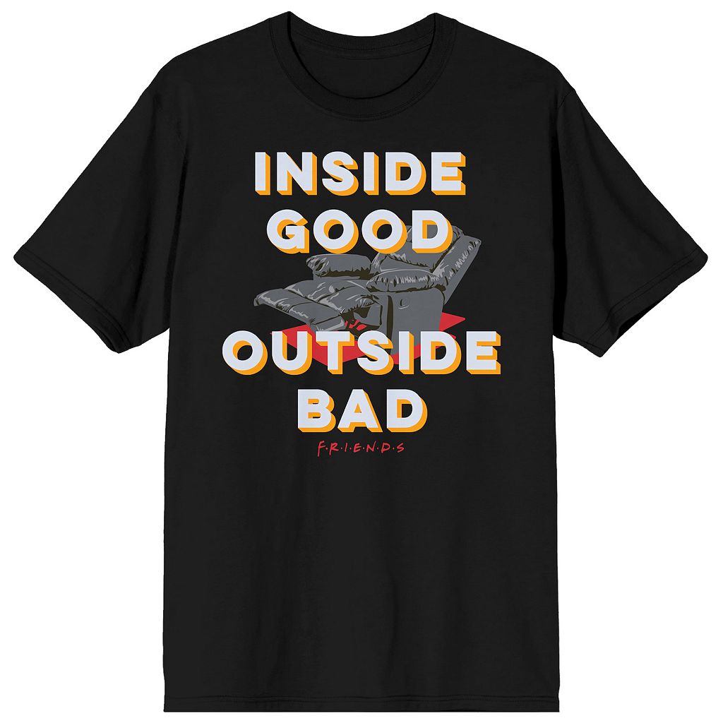キャラクター Tシャツ 黒色 ブラック 【 LICENSED CHARACTER FRIENDS INSIDE OUTSIDE TEE / BLACK 】 メンズファッション トップス カットソー