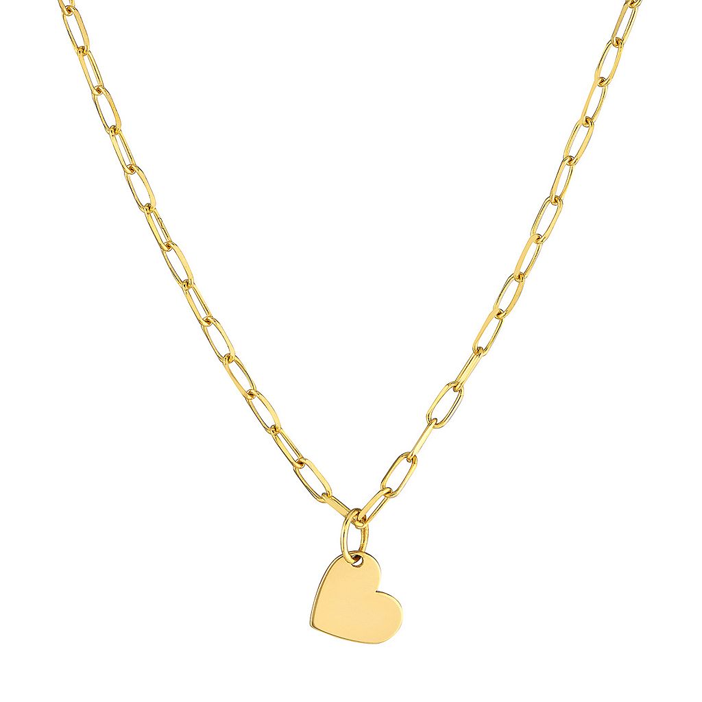 ゴールド ネックレス 【 UNBRANDED 14K GOLD TILTED HEART NECKLACE / 14K GOLD 】 ジュエリー アクセサリー レディースジュエリー ペンダント