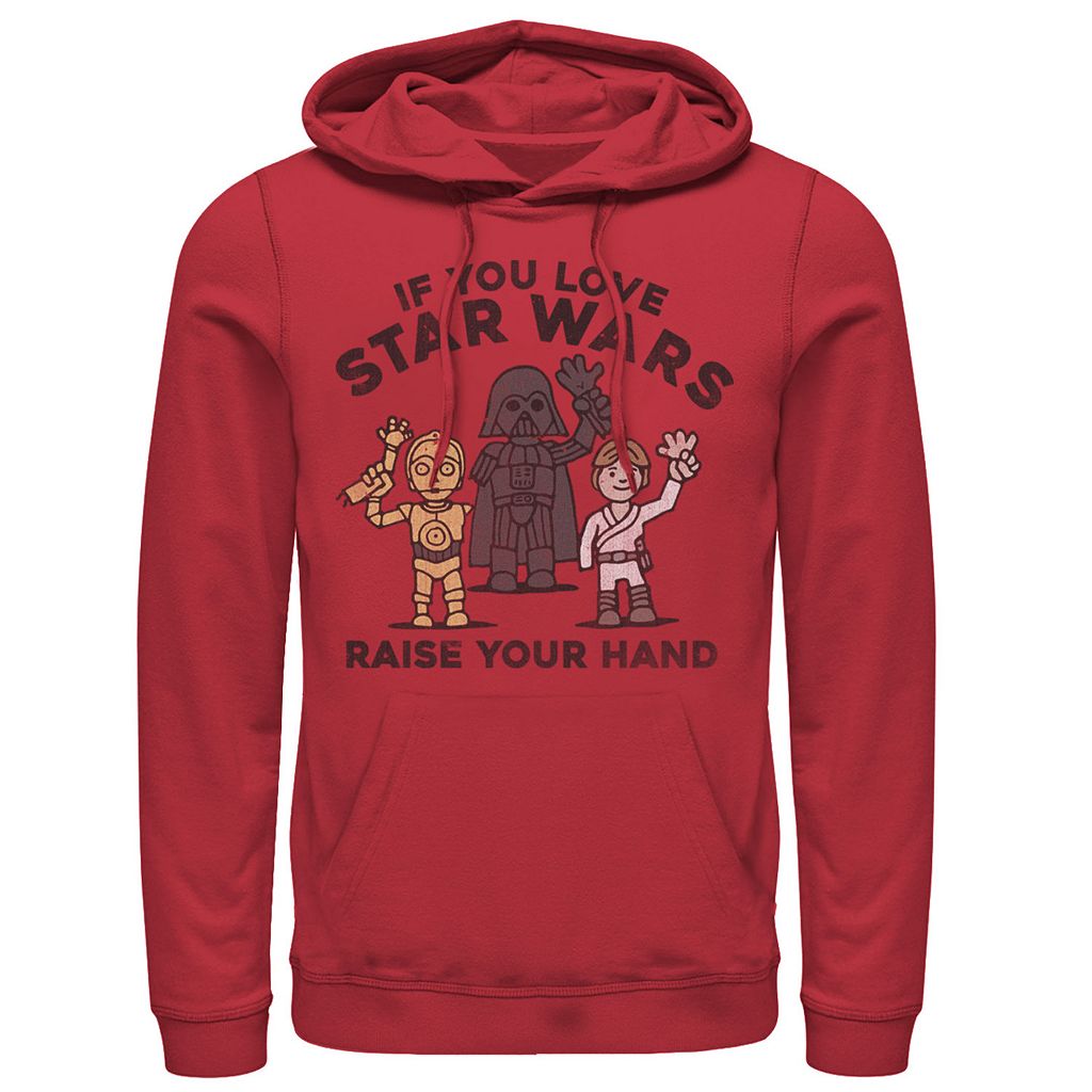 キャラクター フーディー パーカー スターウォーズ 【 LICENSED CHARACTER STAR WARS RAISE YOUR HANDS DOODLE SKETCH HOODIE / 】 メンズファッション トップス スウェット トレーナー