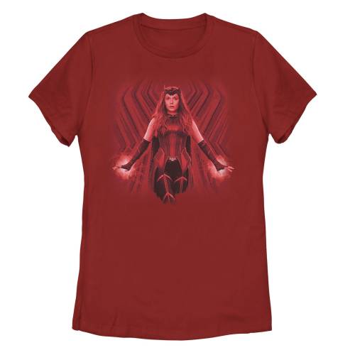 【★百貨店SALE★6/11夜夜中2時迄】文字記号 グラフィック プルオーバー 赤 赤いこと 【 LICENSED CHARACTER MARVEL WANDAVISION SCARLET WITCH TEXTURED PORTRAIT GRAPHIC TEE / RED 】 キッズ もの言う花 マタニティ トップス カットソー