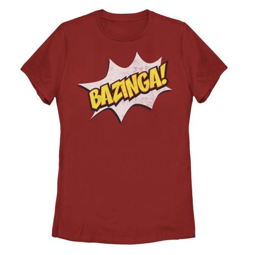 【★百貨店SALE★6/11夜夜中2時迄】文字記号 グラフィック プルオーバー 赤 赤いこと 【 LICENSED CHARACTER THE BIG BANG THEORY BAZINGA GRAPHIC TEE / RED 】 キッズ もの言う花 マタニティ トップス カットソー