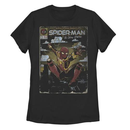 【★百貨店SALE★6/11夜夜中2時迄】文字記号 アベンジャー･アヴェンジャー プルオーバー 黒いこと 黒いこと 【 LICENSED CHARACTER MARVEL SPIDER-MAN NO WAY HOME ARACHNIDIAN AVENGER COMIC TEE / BLACK 】 キッズ もの言う花 マタニティ トップス カットソー