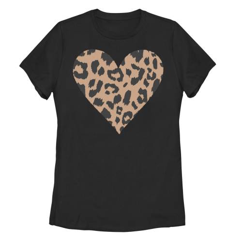 【★百貨店SALE★6/11夜夜中2時迄】文字記号 プルオーバー 【 LICENSED CHARACTER LEOPARD-PRINT HEART TEE / 】 キッズ もの言う花 マタニティ トップス カットソー