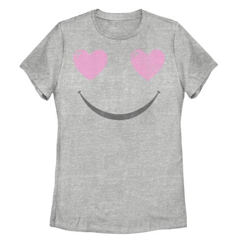 【★百貨店SALE★6/11夜夜中2時迄】文字記号 プルオーバー ギョリュウモドキ 【 LICENSED CHARACTER SMILEY FACE HEART EYES TEE / ATHLETIC HEATHER 】 キッズ もの言う花 マタニティ トップス カットソー