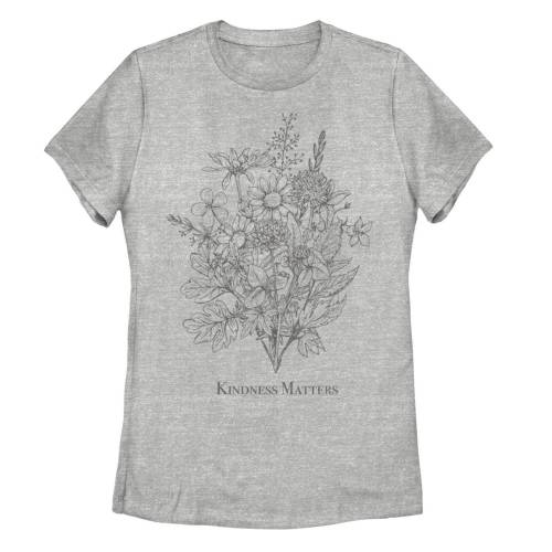 【★百貨店SALE★6/11夜夜中2時迄】文字記号 プルオーバー ギョリュウモドキ 【 LICENSED CHARACTER KINDNESS MATTERS FLORAL TEE / ATHLETIC HEATHER 】 キッズ もの言う花 マタニティ トップス カットソー