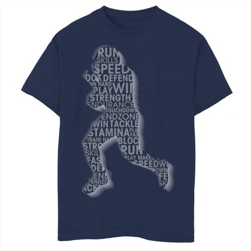 【★百貨店SALE★6/11夜夜中2時迄】プルオーバー 紺色 米国海軍 【 UNBRANDED RUNNING FOOTBALL PLAYER QUALITIES TEE / NAVY 】 キッズ もの言う花 マタニティ トップス カットソー