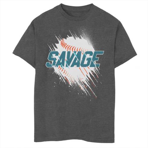 【★百貨店SALE★6/11夜夜中2時迄】野球 プルオーバー 濃灰色 ギョリュウモドキ 【 UNBRANDED SAVAGE BASEBALL MOTION SIGN TEE / CHARCOAL HEATHER 】 キッズ もの言う花 マタニティ トップス カットソー