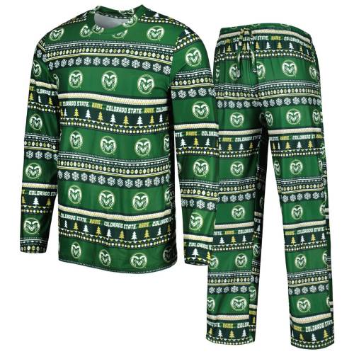 緑 グリーン コロラド スケートボード ラムズ スリーブ Tシャツ コロラドステイト 長袖 \u0026 【 UNBRANDED CONCEPTS SPORT GREEN COLORADO STATE RAMS SWIVEL LONG SLEEVE T-SHIRT PANTS SLEEP SET / CST GREEN 】 インナー 下着