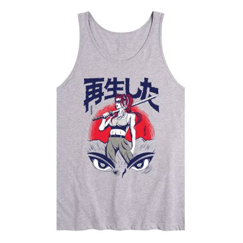 キャラクター タンクトップ 灰色 グレー グレイ 【 LICENSED CHARACTER ANIME REBORN TANK TOP / GRAY 】 メンズファッション トップス｜スニケス