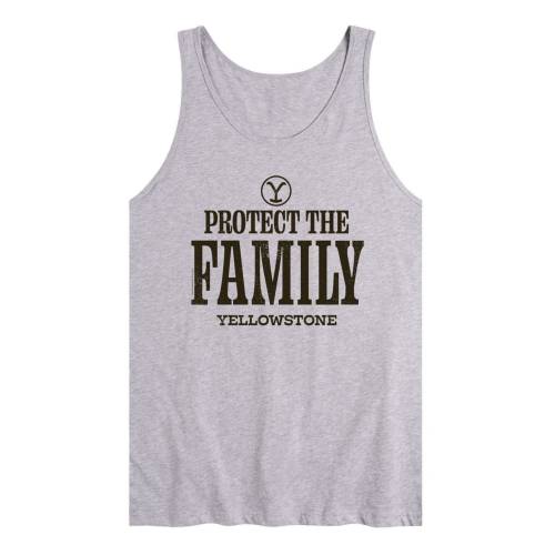 キャラクター タンクトップ ヘザー 【 LICENSED CHARACTER YELLOWSTONE PROTECT THE FAMILY TANK TOP / ATHLETIC HEATHER 】 メンズファッション トップス｜スニケス
