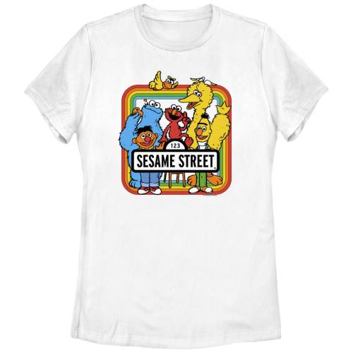 キャラクター Tシャツ 白色 ホワイト セサミストリート?ELMO 【 LICENSED CHARACTER SESAME STREET?ELMO BIG BIRD BERT ERNIE COOKIE MONSTER TEE / WHITE 】 キッズ ベビー マタニティ トップス カットソー