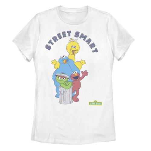 キャラクター ストリート グラフィック Tシャツ 白色 ホワイト セサミストリート 【 LICENSED CHARACTER SESAME STREET SMART GRAPHIC TEE / WHITE 】 キッズ ベビー マタニティ トップス カットソー