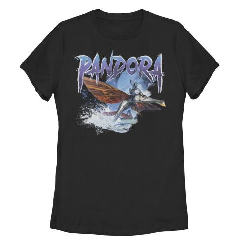 キャラクター フライト Tシャツ 黒色 ブラック NA'VI 【 LICENSED CHARACTER AVATAR SKIMWING FLIGHT OVER SEA PANDORA TEE / BLACK 】 キッズ ベビー マタニティ トップス カットソー