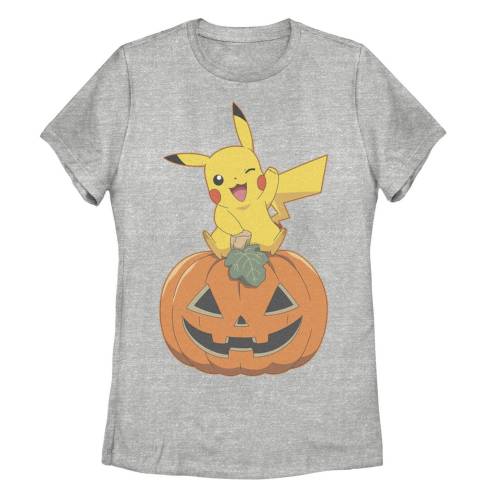 【★百貨店SALE★6/11夜夜中2時迄】文字記号 プルオーバー ギョリュウモドキ POK?MON 【 LICENSED CHARACTER PIKACHU SITTING ON PUMPKIN HALLOWEEN TEE / ATHLETIC HEATHER 】 キッズ もの言う花 マタニティ トップス カットソー