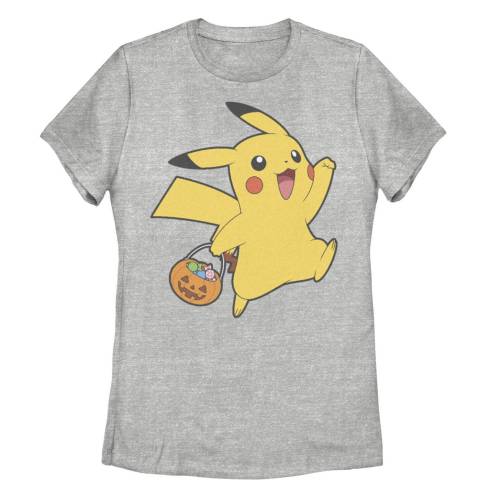 【★百貨店SALE★6/11夜夜中2時迄】文字記号 プルオーバー ギョリュウモドキ POK?MON 【 LICENSED CHARACTER HAPPY PIKACHU HALLOWEEN TRICK OR TREAT TEE / ATHLETIC HEATHER 】 キッズ もの言う花 マタニティ トップス カットソー