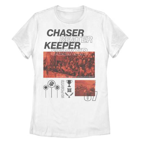 キャラクター グラフィック Tシャツ 白色 ホワイト POTTER: KEEPER" 【 LICENSED CHARACTER HARRY DEATHLY HALLOWS 2 QUIDDITCH SEEKER, CHASER, BEATER, GRAPHIC TEE / WHITE 】 キッズ ベビー マタニティ トップス カットソ
