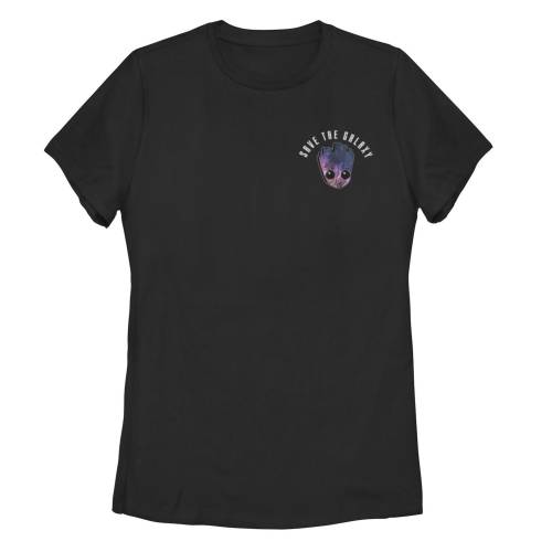 キャラクター ギャラクシー グラフィック Tシャツ 黒色 ブラック GALAXY" 【 LICENSED CHARACTER MARVEL GUARDIANS OF THE GALAXY GROOT SMALL SAVE GRAPHIC TEE / BLACK 】 キッズ ベビー マタニティ トップス カット