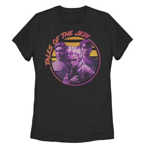 グラフィック Tシャツ 黒色 ブラック スターウォーズ 【 STAR WARS TALES OF THE JEDI AHSOKA TANO OBI-WAN KENOBI ANAKIN SKYWALKER SUNSET GRAPHIC TEE / BLACK 】 キッズ ベビー マタニティ トップス カットソー