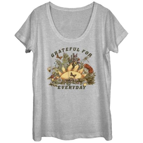 【★百貨店SALE★6/11夜夜中2時迄】グラフィック プルオーバー ギョリュウモドキ 【 UNBRANDED GRATEFUL FOR EVERYDAY SCOOP NECK GRAPHIC TEE / ATHLETIC HEATHER 】 キッズ もの言う花 マタニティ トップス カットソー