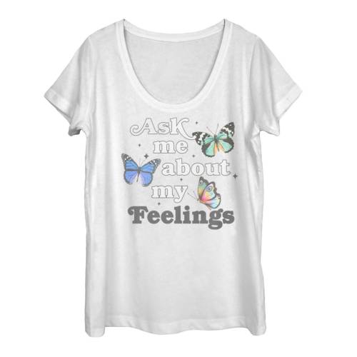 【★百貨店SALE★6/11夜夜中2時迄】グラフィック プルオーバー 白いこと 白いこと 【 UNBRANDED ASK ME ABOUT MY FEELINGS SCOOP NECK GRAPHIC TEE / WHITE 】 キッズ もの言う花 マタニティ トップス カットソー