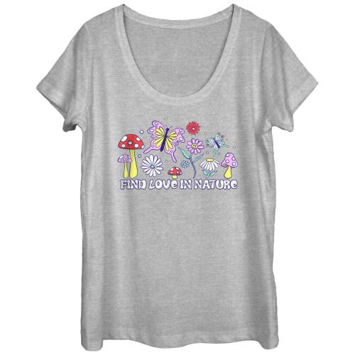 【★百貨店SALE★6/11夜夜中2時迄】グラフィック プルオーバー ギョリュウモドキ 【 UNBRANDED FIND LOVE IN NATURE SCOOP NECK GRAPHIC TEE / ATHLETIC HEATHER 】 キッズ もの言う花 マタニティ トップス カットソー